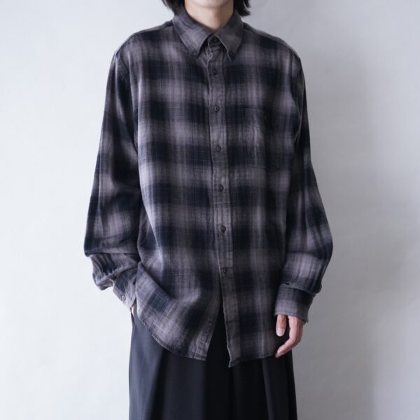 beautiful rare color shadow check shirt