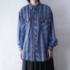 【Dickies】real "BORO" beautiful color check western shirt
