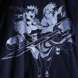 “ナルトとサスケの激闘” print tee