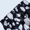 black × white like cow pattern wide pants