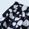 black × white like cow pattern wide pants