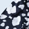 black × white like cow pattern wide pants