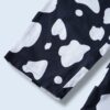 black × white like cow pattern wide pants