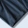 circle silhouette brown fade baggy wide denim pants
