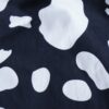 black × white like cow pattern wide pants