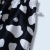 black × white like cow pattern wide pants