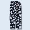 black × white like cow pattern wide pants