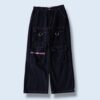 FASHION NOVA black overdye "New MONSTER ENERGY" color gimmick wide pants