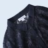 oversized mode black lace shirt