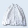 oversized white lace sheer shirt