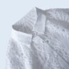 oversized white lace sheer shirt