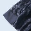 oversized mode black lace shirt