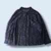 oversized mode black lace shirt