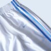 【NIKE】glossy white × blue side line track pants