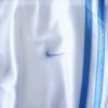 【NIKE】glossy white × blue side line track pants