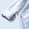 white × black frill shirt