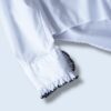 white × black frill shirt