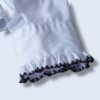 white × black frill shirt