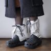 【Remake】White × Twinkle Black Ribbon Loose Socks