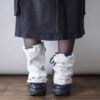 【Remake】White × Twinkle Black Ribbon Loose Socks