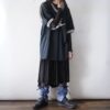 【Remake】Sax Blue × Leather Black Ribbon Loose Socks