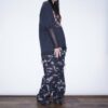 "刺繍 × 迷彩" Y2K embroidery damage wide pants