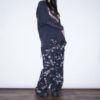"刺繍 × 迷彩" Y2K embroidery damage wide pants
