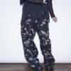"刺繍 × 迷彩" Y2K embroidery damage wide pants