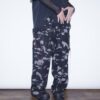 "刺繍 × 迷彩" Y2K embroidery damage wide pants