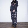 "刺繍 × 迷彩" Y2K embroidery damage wide pants