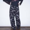 "刺繍 × 迷彩" Y2K embroidery damage wide pants