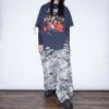 "水墨画 × 迷彩" Y2K spray paint damage wide pants