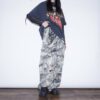 "水墨画 × 迷彩" Y2K spray paint damage wide pants