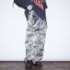 "水墨画 × 迷彩" Y2K spray paint damage wide pants
