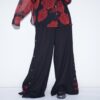 "China x Hakama Pants" red × "黒孔雀"