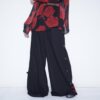 "China x Hakama Pants" red × "黒孔雀"