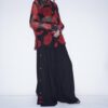 "China x Hakama Pants" red × "黒孔雀"