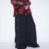 "China x Hakama Pants" red × "黒孔雀"