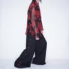 "China x Hakama Pants" red × "黒孔雀"