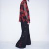 "China x Hakama Pants" red × "黒孔雀"