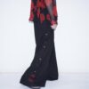 "China x Hakama Pants" red × "黒孔雀"
