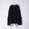 "ANARCHY" oversized black × fade white remake L/S tee