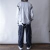 "ANARCHY" oversized white × fade black remake L/S tee