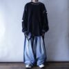 "ANARCHY" oversized black × fade white remake L/S tee