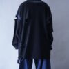"ANARCHY" oversized black × fade white remake L/S tee