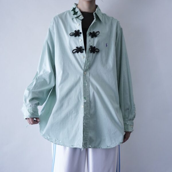 "China × Crash" RalphLauren green shirt