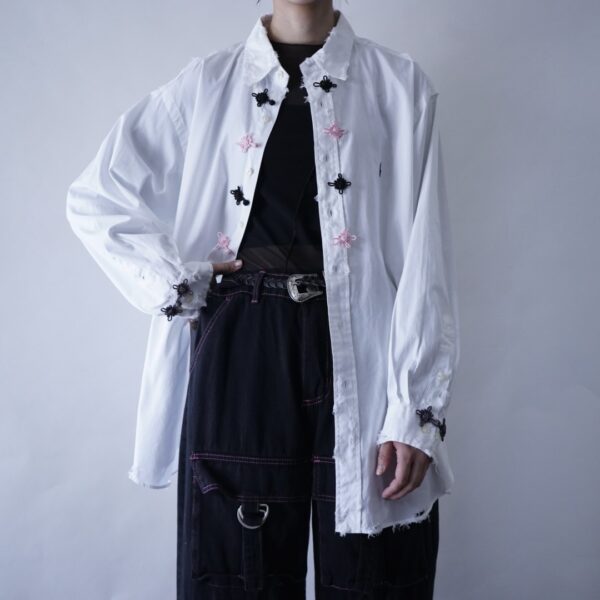"China × Crush" RalphLauren black × pink shirt