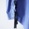 "China × Lace-up" RalphLauren silver × black shirt