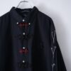 "China × Lace-up" black × red shirt