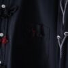 "China × Lace-up" black × red shirt